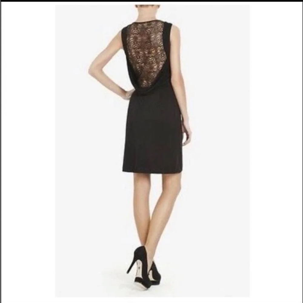 BCBG Jessalyn black dress with back lace detailing -XXS